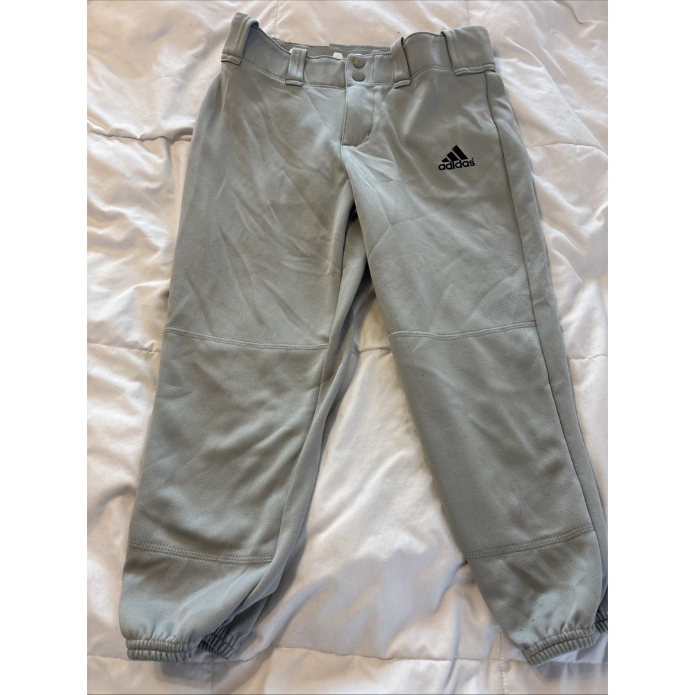 Adidas Womens Softball Pants Gray Aeroready Stretch Pocket Snap S WBA12009